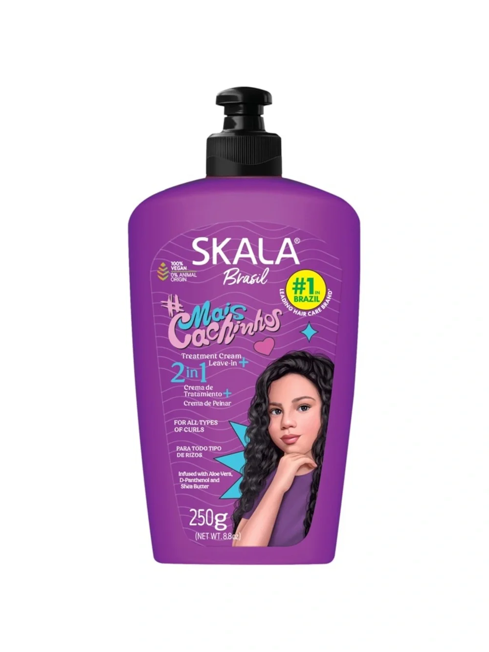 Mais Cachinhos 2-in-1 Treatment Cream Leave-In - Purple